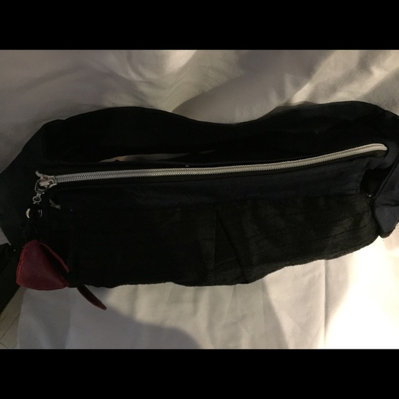 Navy and black fabric handbag - Picture 2 of 3